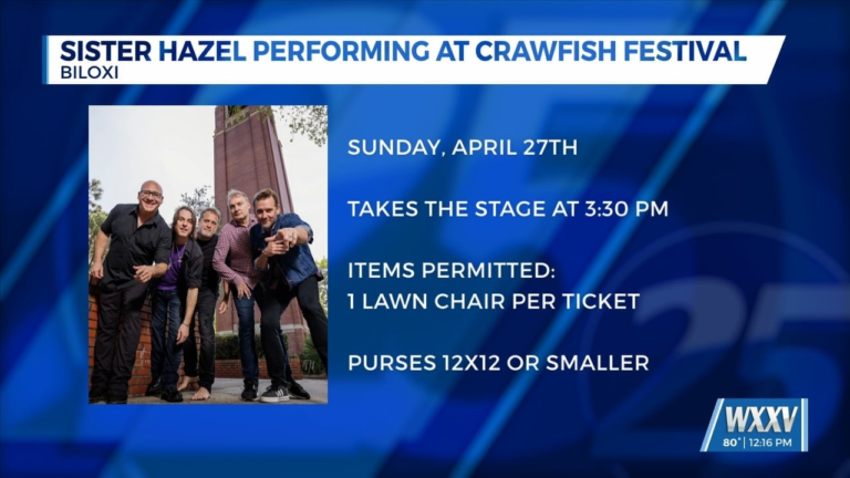 Sister Hazel set to perform at Crawfish Music Festival – WXXV News 25